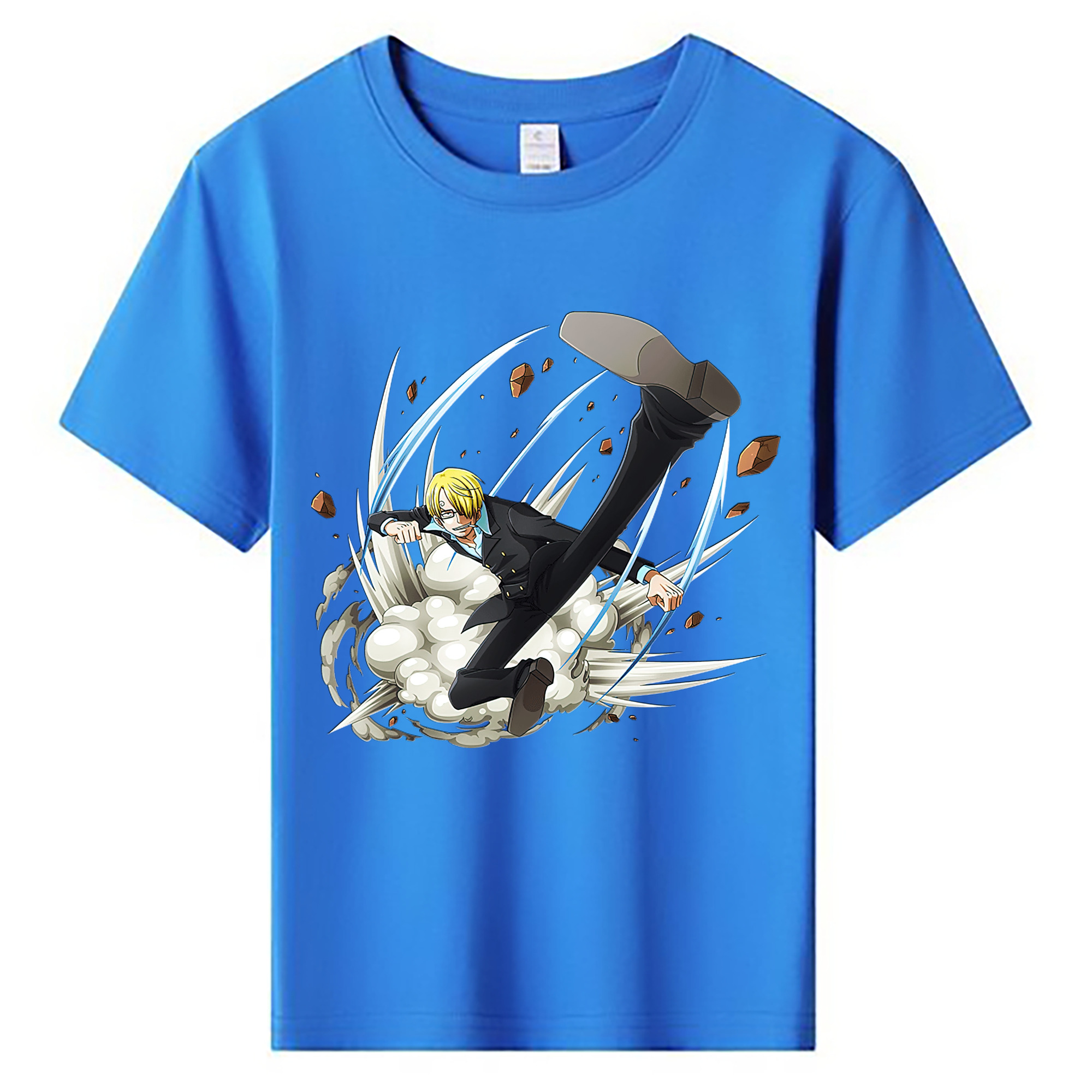 （画像用） ワンピース サンジ ONE PIECE Sanji 綿100％キッズTシャツ（フロントプリント）